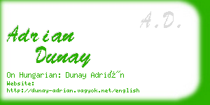 adrian dunay business card